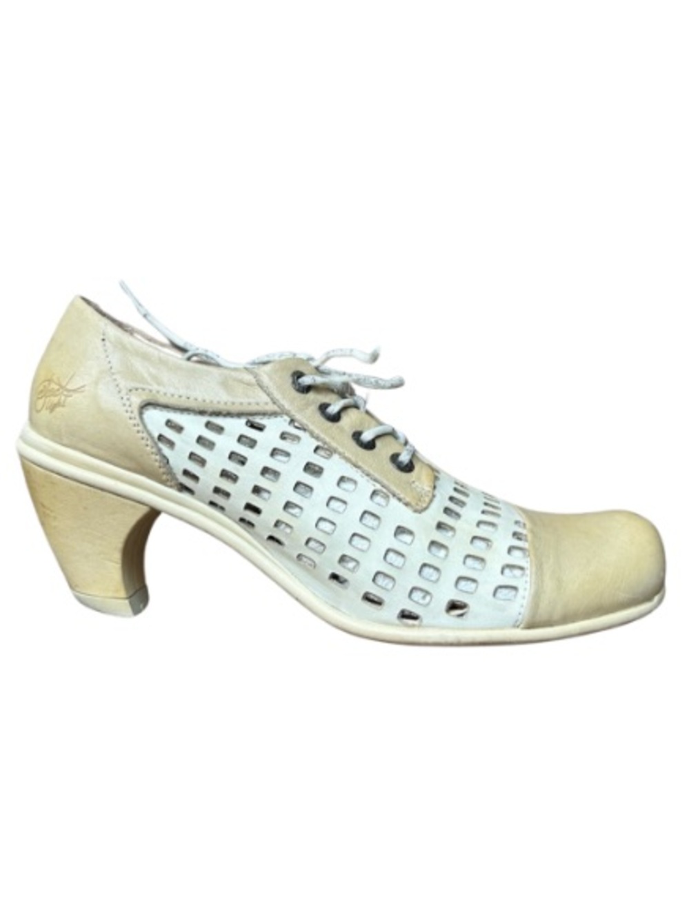 Eject Light Cream Leather Heeled Loafer | 40